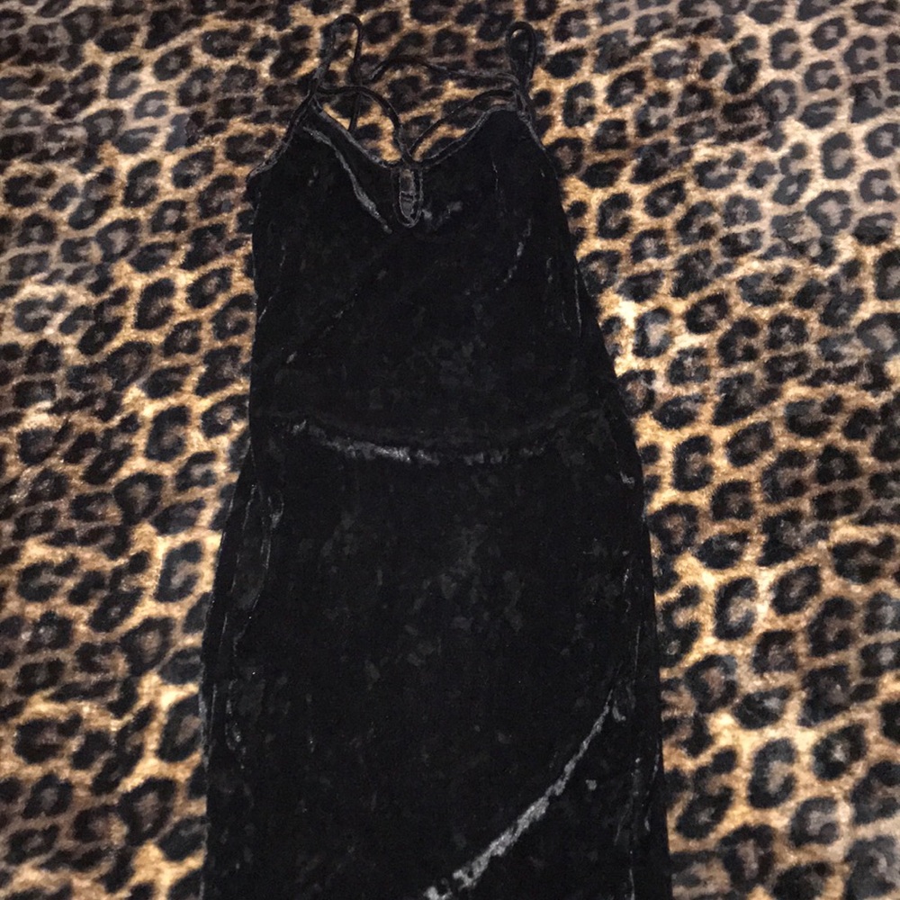 Velour black dress